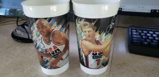 1992 Usa Basketball Olympic Dream Team Mcdonalds Cups Set Of 7