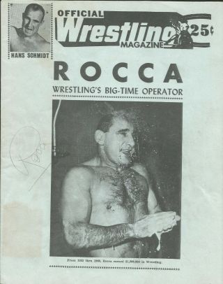 Official Wrestling Program - Buffalo,  Ny 1963 - Antonio Rocca Cover Autographed