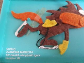 SARAJEVO WINTER OLYMPIC GAMES 1984 VUCKO hand made toy in packing 6