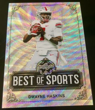 2019 Leaf Best Of Sports Dwayne Haskins Wave Refractor Rc Sp Ohio State Redskins
