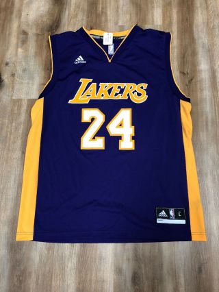 Kobe Bryant Los Angeles Lakers Adidas Nba Basketball Jersey Large