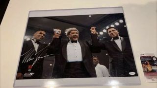 Mike Tyson Hand Signed Autographed 16x20 Photo W/ Muhammad Ali Don King Jsa