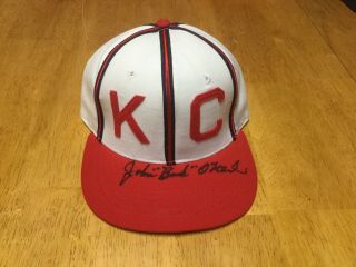 Buck O’neil Autographed Kansas City Monarchs Baseball Cap Signed Full Name