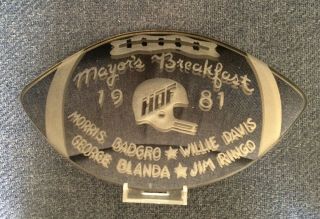 1981 Nfl Pro Football Hall Of Fame Hof Mayor 