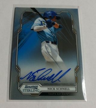 R17,  637 - Nick Schnell - 2019 Bowman Sterling - Rookie Autograph - Rays -