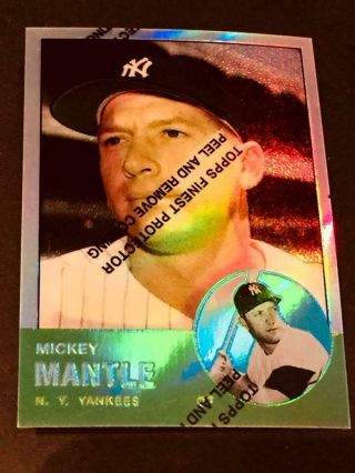 1996 Topps Finest Reprint Refractor Mickey Mantle Yankees 13
