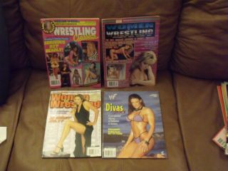 (7) Eclectic Group of All Women Female Girl Ladies Wrestling Magazines 2