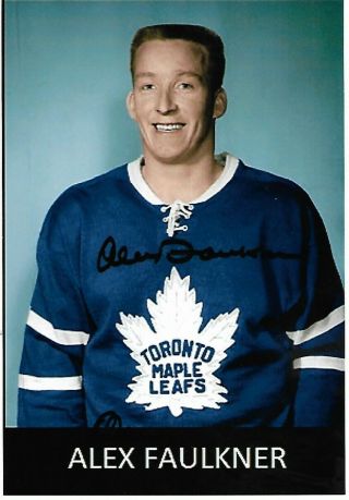 Alex Faulkner Authentic Signed Autograph Toronto Maple Leafs 4x6 Hockey Photo