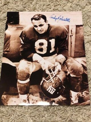 Andy Robustelli (d.  2011) Hof Autographed 8x10 Photo York Giants,  L.  A.  Rams