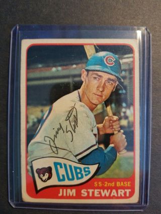 Jim Stewart Chicago Cubs 1965 Topps Autographed Baseball Card