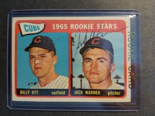 Jack Warner Chicago Cubs Rookie 1965 Topps Autographed Baseball Card