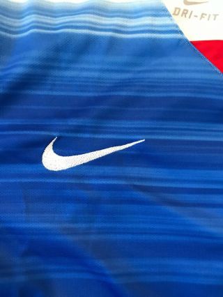 Women ' s Nike Dri - Fit Team USA 2015 Away Soccer Jersey Red White Blue Large 4