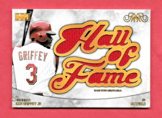 2019 Ken Griffey Jr.  Hits Memorabilia Made Hof Materials 6/10 - Reds