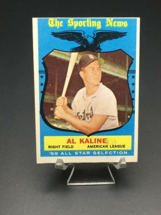 1959 Topps Baseball Al Kaline All Star Hof Vg - Ex/ex 562 Detroit Tigers