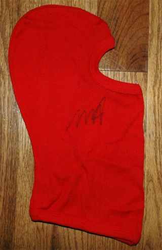 Max Verstappen - Autographed - Signed Red Racing Balaclava With Proof