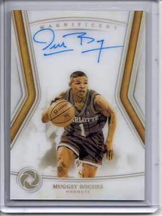 Muggsy Bogues Auto /79 2018 - 19 Panini Opulence Magnificent Autograph Sp Hornets