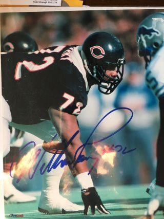 William Perry " The Fridge " Chicago Bears 72 Signed 8x10 Photo W/coa