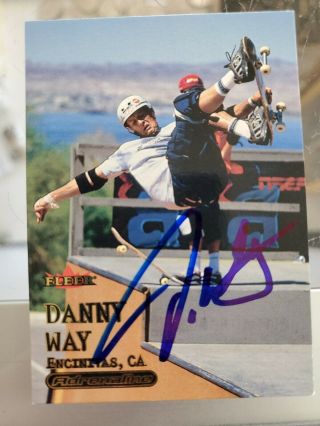 2000 Autograph Fleer Adrenaline Skateboard Card Danny Way