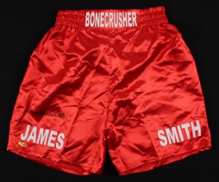 James " Bonecrusher " Smith Signed Boxing Shorts Boxer Trunks Autographed Mab Holo