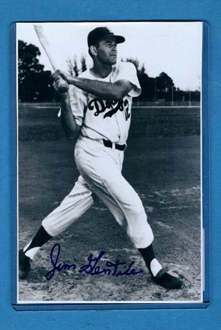 1957 Jim Gentile - Brooklyn Dodgers Autographed 4x6 Photo