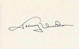 Johnny Unitas Signed Auto 3x5 Index Card Baltimore Colts Football Hall Of Fame