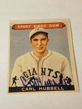 Carl Hubbell (d.  1988) Autographed 3 " X2.  5 " B&w Cut Photo From Book