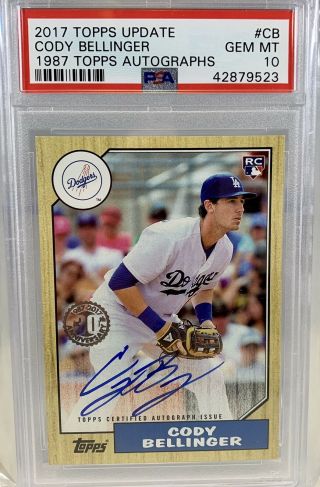 Cody Bellinger 2017 Topps Update Rc 1987 Variation Auto 