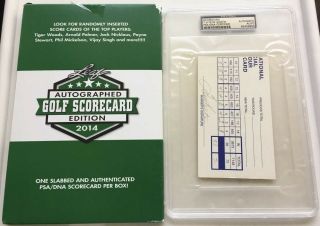 2014 Leaf Legends Of The Links Tom Kite & W.  Austin Auto Golf Scorecard Psa/dna