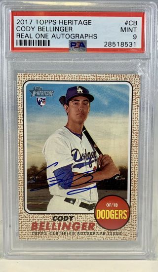 Cody Bellinger 2017 Topps Heritage Real One Rc Auto ✍️