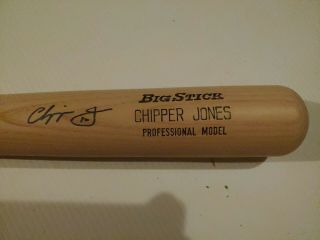 Chipper Jones Signed Autographed Professional Model Big Stick Bat Goldin 2