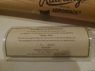 Chipper Jones Signed Autographed Professional Model Big Stick Bat Goldin 3