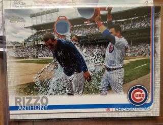 2019 Topps Series 2 Anthony Rizzo Ssp Variation Card 596,  Chicago Cubs