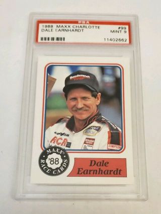 1988 Dale Earnhardt Psa 9 Maxx Charlotte Rookie Gauranted Authentic