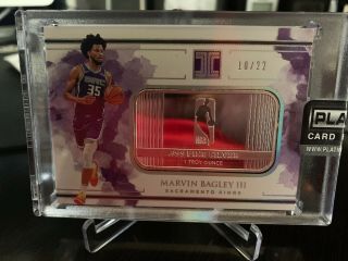 2018 - 19 Impeccable Marvin Bagley Iii Rookie/silver Bar 10/22
