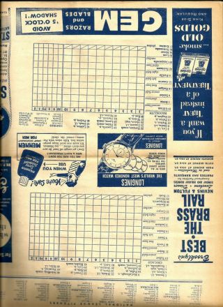 . Brooklyn Dodgers vs Chicago Cubs 1954 Official Program Scorecard 2