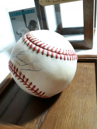 Ken Griffey Jr.  Autographed Signed Baseball MLB Seattle Mariners w/ Display Case 6