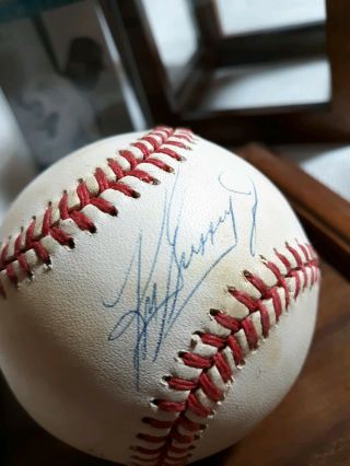 Ken Griffey Jr.  Autographed Signed Baseball MLB Seattle Mariners w/ Display Case 7