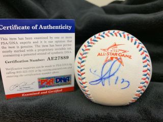 Salvador Perez Signed 2017 All Star Game Baseball Autographed Auto Royals Asg 6