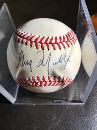 Greg Maddux Signed Baseball W/coa