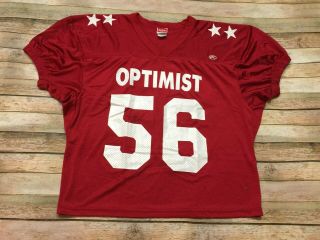 Optimist All Star Game Worn Jersey 56 High School Football Vtg 90s Rawlings Xl