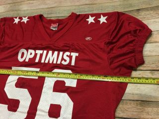 Optimist All Star Game Worn Jersey 56 High School Football Vtg 90s Rawlings XL 3