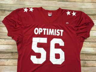 Optimist All Star Game Worn Jersey 56 High School Football Vtg 90s Rawlings XL 4