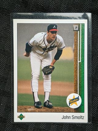 1989 John Smoltz 17 Upper Deck Rookie Baseball Card Mlb