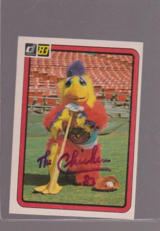 Ted Giannoulas 1983 Donruss San Diego Chicken Signed Auto Autographed Card