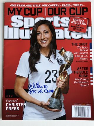 Christen Press Signed 2015 Sports Illustrated Autographed Women`s World Cup