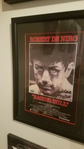 Raging Bull Movie Poster Autographed By Jake Lamotta