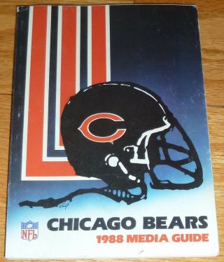 1988 Chicago Bears Media Guide Signed By Matt Suhey - Kevin Butler - Hampton - Buford
