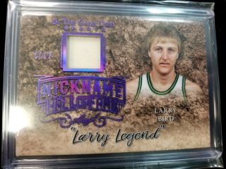 2019 Leaf In The Game Larry Bird Nickname Hof Jersey Relic 2/12 Celtics