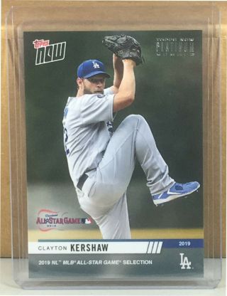 2019 Topps Now Platinum All - Star Game Nl - 5 Clayton Kershaw Dodgers Foil Stamp