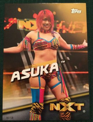2016 Topps Wwe Diva Revolutions Nxt Gold 5x7 Card Asuka /10